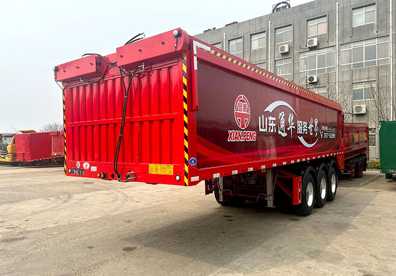 山東傳送帶自卸半掛車